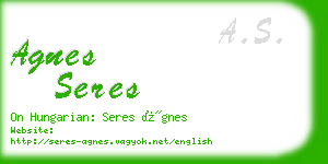agnes seres business card